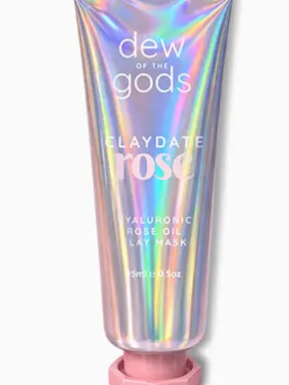 Dew of the Gods Claydate Rose Hyaluronic Rose Oil Lay Mask — Holographic Pink,